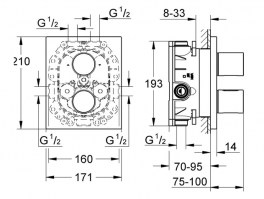 TERMOSTATICA DUCHA CON INVERSOR 2 VIAS GROHTHERM F GROHE